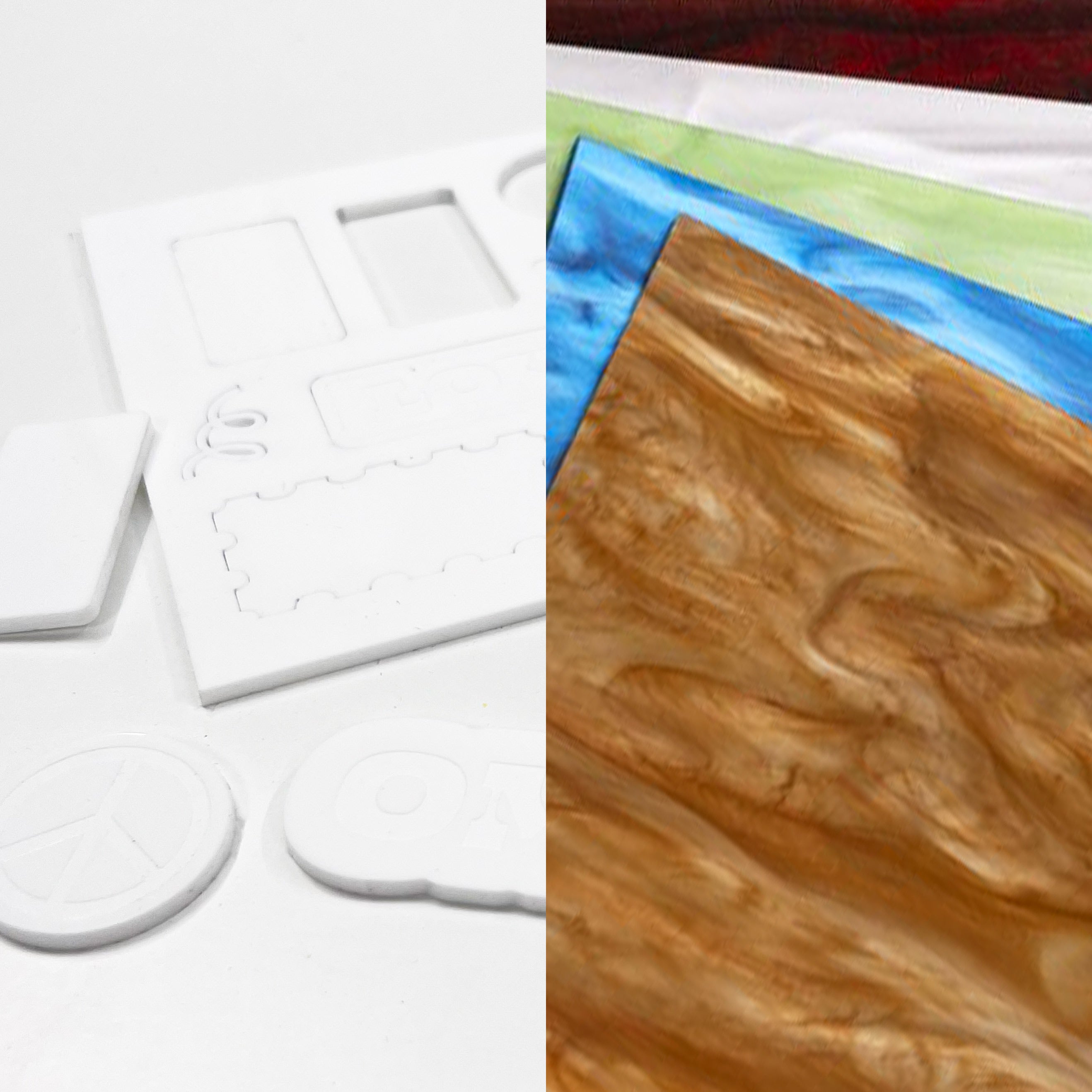 3mm Acrylic Marble - Laser Cutting and Engraving Only